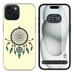 Funda Silicona compatible con Iphone 15 (6.1) diseño Atrapasueños Dibujos