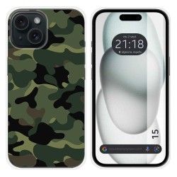 Funda Silicona compatible con Iphone 15 (6.1) diseño Camuflaje Dibujos