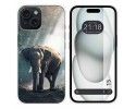 Funda Silicona compatible con Iphone 15 (6.1) diseño Elefante Dibujos