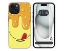 Funda Silicona compatible con Iphone 15 (6.1) diseño Helado Vainilla Dibujos
