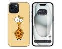 Funda Silicona compatible con Iphone 15 (6.1) diseño Jirafa Dibujos
