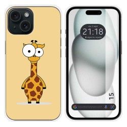 Funda Silicona compatible con Iphone 15 (6.1) diseño Jirafa Dibujos