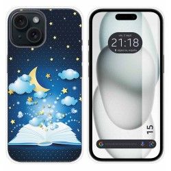 Funda Silicona compatible con Iphone 15 (6.1) diseño Libro Cuentos Dibujos