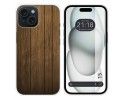 Funda Silicona compatible con Iphone 15 (6.1) diseño Madera Dibujos