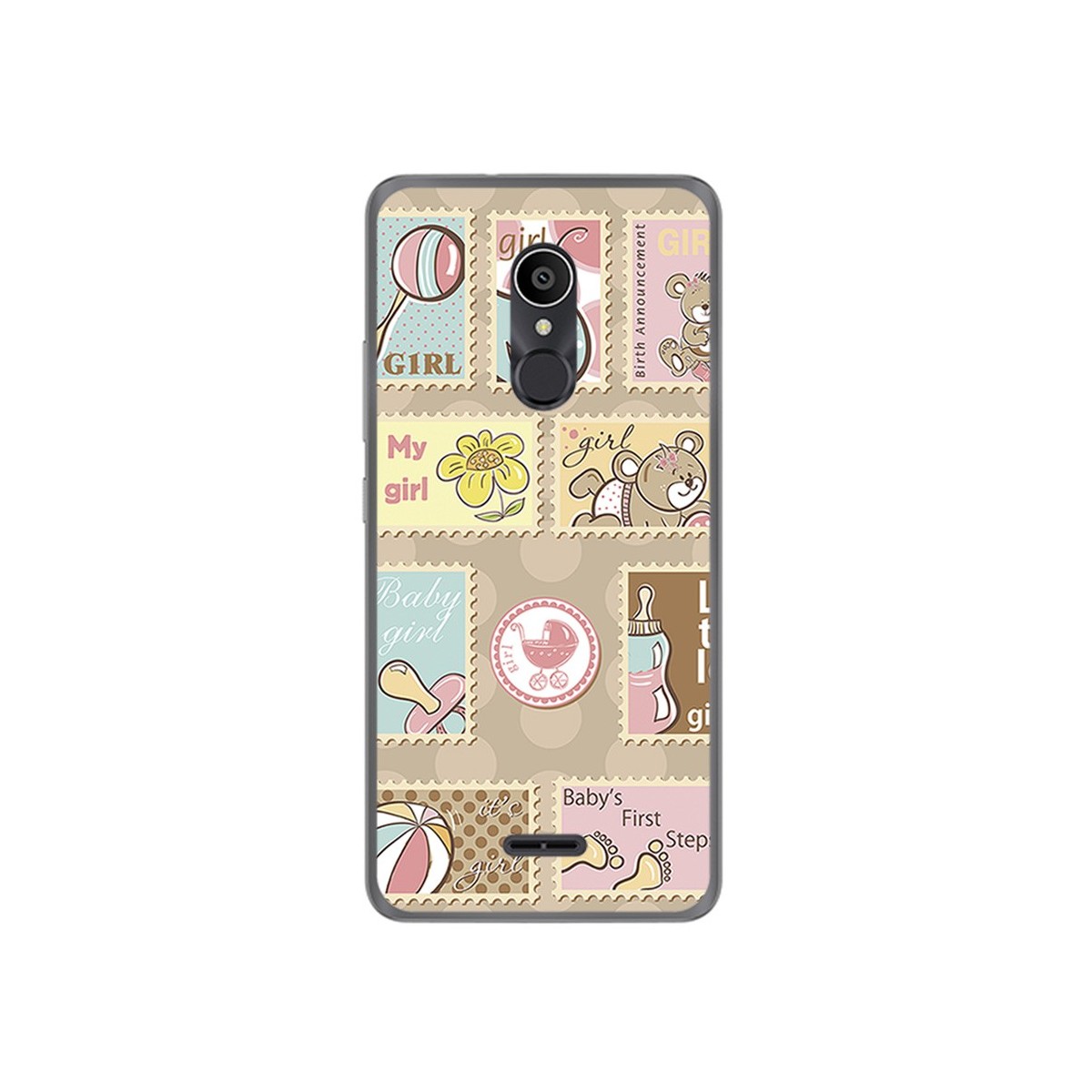 Funda Gel Tpu para Alcatel 3C Diseño Sellos Dibujos