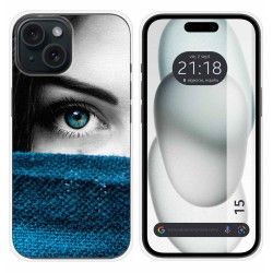 Funda Silicona compatible con Iphone 15 (6.1) diseño Ojo Dibujos