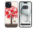 Funda Silicona compatible con Iphone 15 (6.1) diseño Pajaritos Dibujos