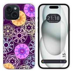 Funda Silicona compatible con Iphone 15 (6.1) diseño Radial Dibujos