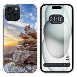Funda Silicona compatible con Iphone 15 (6.1) diseño Sunset Dibujos