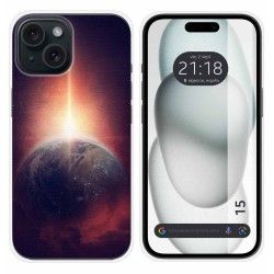 Funda Silicona compatible con Iphone 15 (6.1) diseño Tierra Dibujos