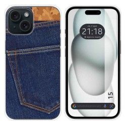 Funda Silicona compatible con Iphone 15 (6.1) diseño Vaquero Dibujos