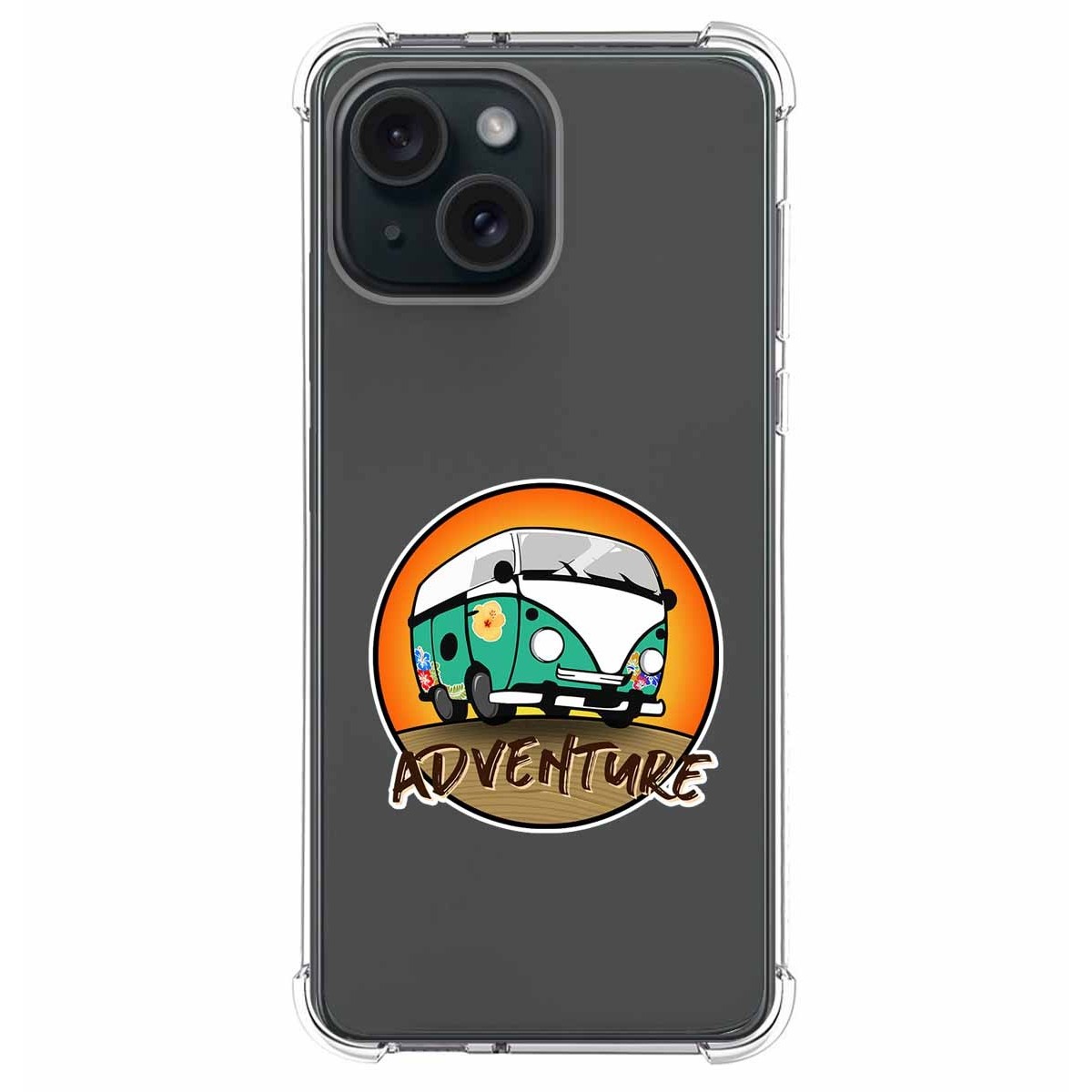 Funda Silicona Antigolpes compatible con Iphone 15 (6.1) diseño Adventure Dibujos