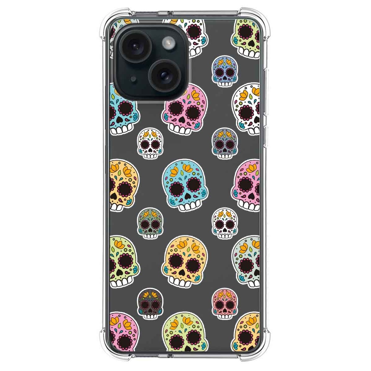 Funda Silicona Antigolpes compatible con Iphone 15 (6.1) diseño Catrina Dibujos