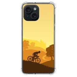 Funda Silicona Antigolpes compatible con Iphone 15 (6.1) diseño Ciclista Dibujos