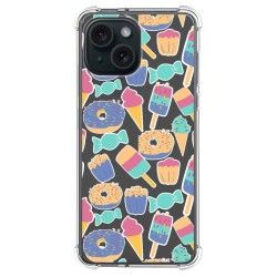Funda Silicona Antigolpes compatible con Iphone 15 (6.1) diseño Dulces 02 Dibujos
