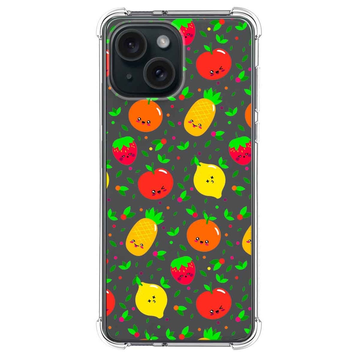 Funda Silicona Antigolpes compatible con Iphone 15 (6.1) diseño Frutas 01 Dibujos
