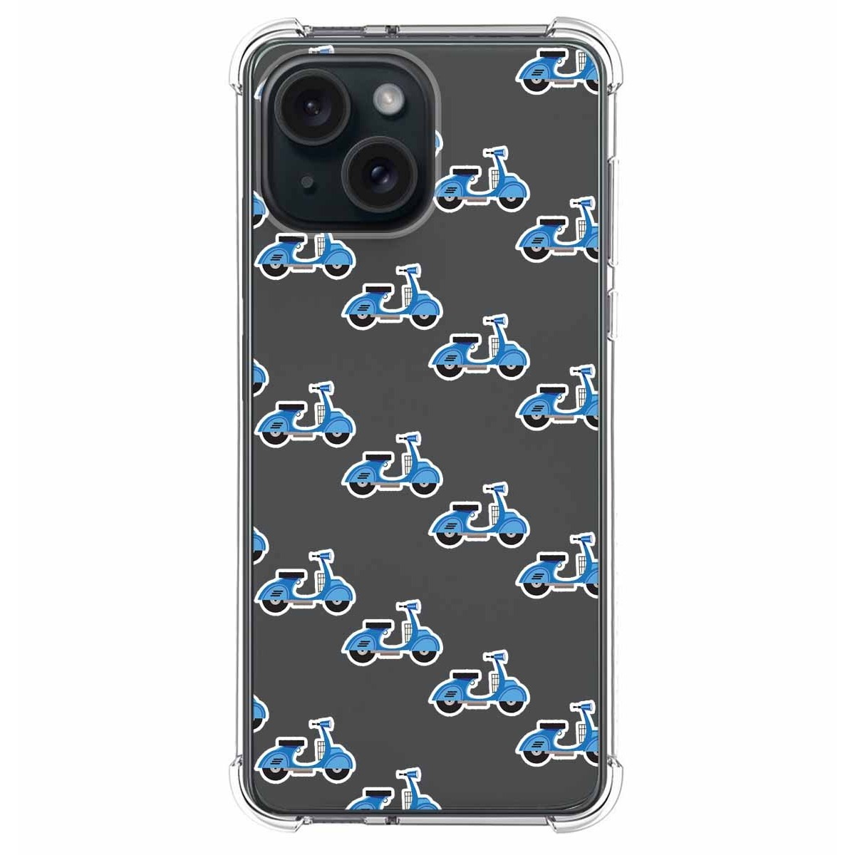 Funda Silicona Antigolpes compatible con Iphone 15 (6.1) diseño Scooter Dibujos