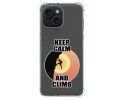 Funda Silicona Antigolpes compatible con Iphone 15 (6.1) diseño Hombre Escalada Dibujos