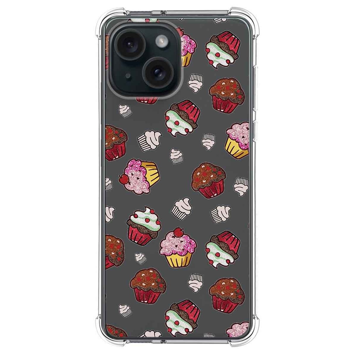 Funda Silicona Antigolpes compatible con Iphone 15 (6.1) diseño Muffins Dibujos