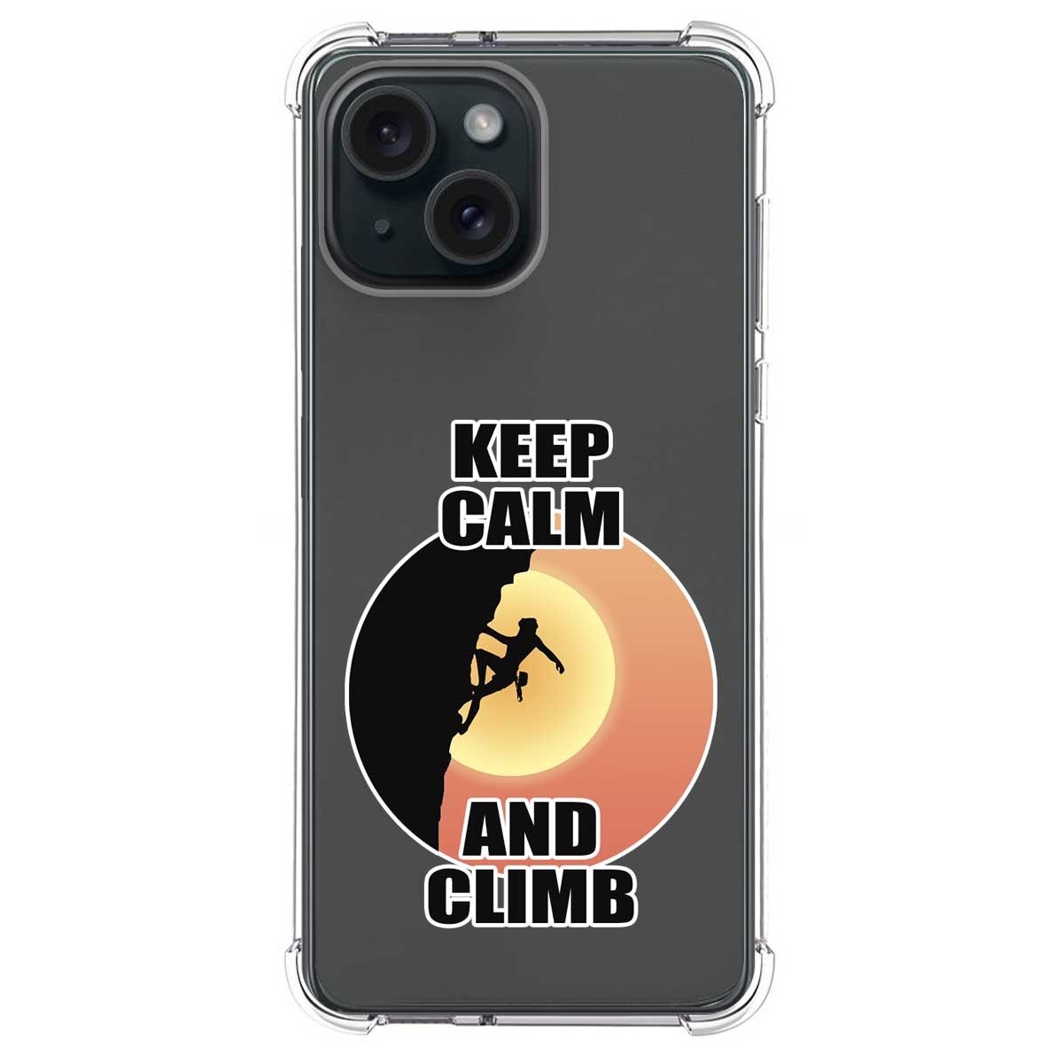 Funda Silicona Antigolpes compatible con Iphone 15 (6.1) diseño Mujer Escalada Dibujos