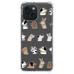 Funda Silicona Antigolpes compatible con Iphone 15 (6.1) diseño Perros Dibujos