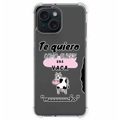 Funda Silicona Antigolpes compatible con Iphone 15 (6.1) diseño Vaca Dibujos