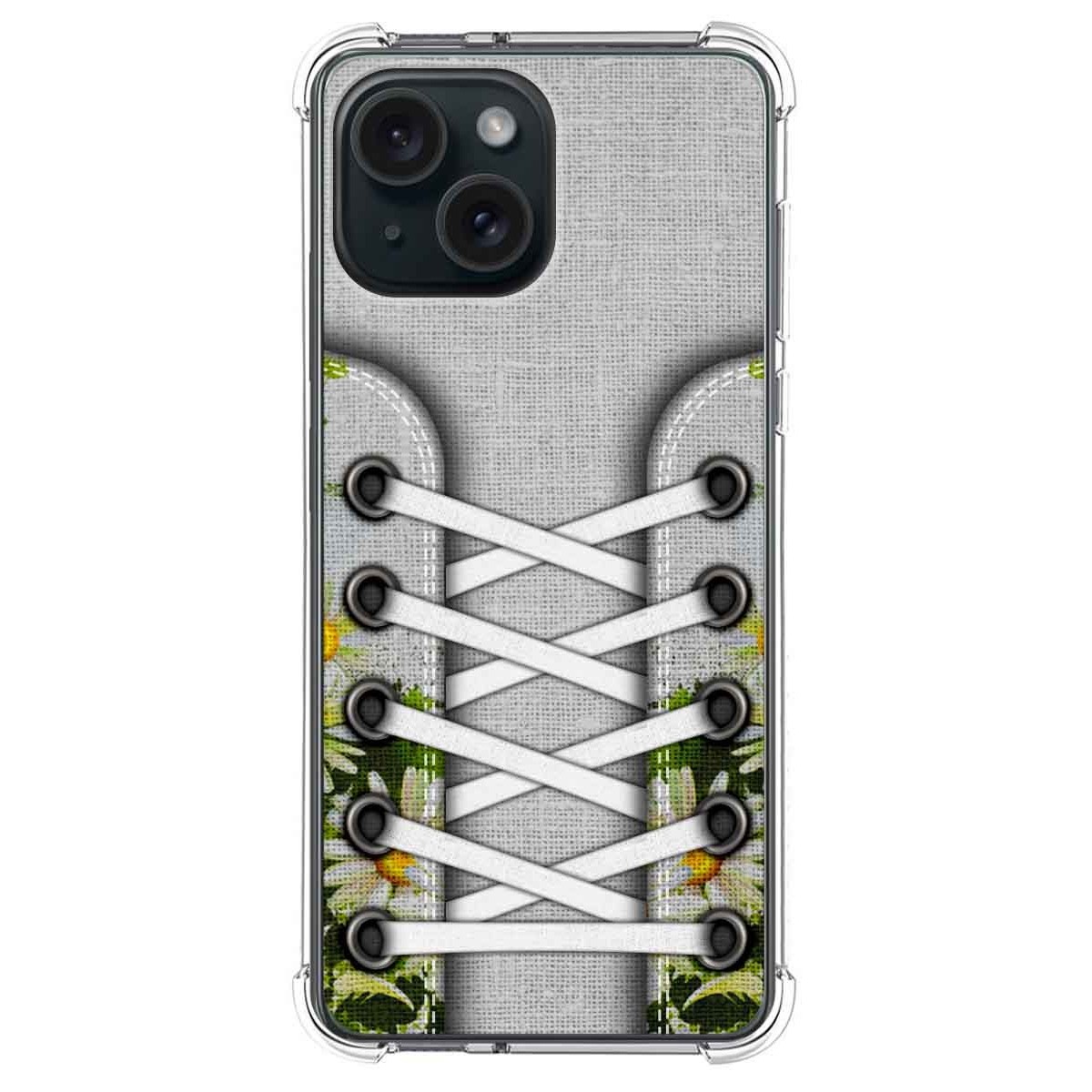 Funda Silicona Antigolpes compatible con Iphone 15 (6.1) diseño Zapatillas 08 Dibujos