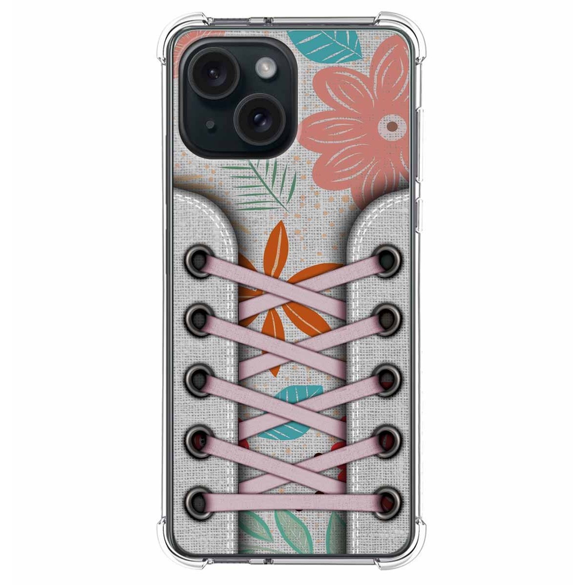Funda Silicona Antigolpes compatible con Iphone 15 (6.1) diseño Zapatillas 09 Dibujos