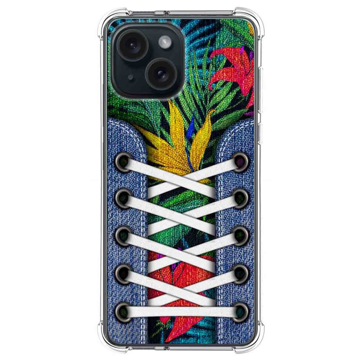 Funda Silicona Antigolpes compatible con Iphone 15 (6.1) diseño Zapatillas 12 Dibujos