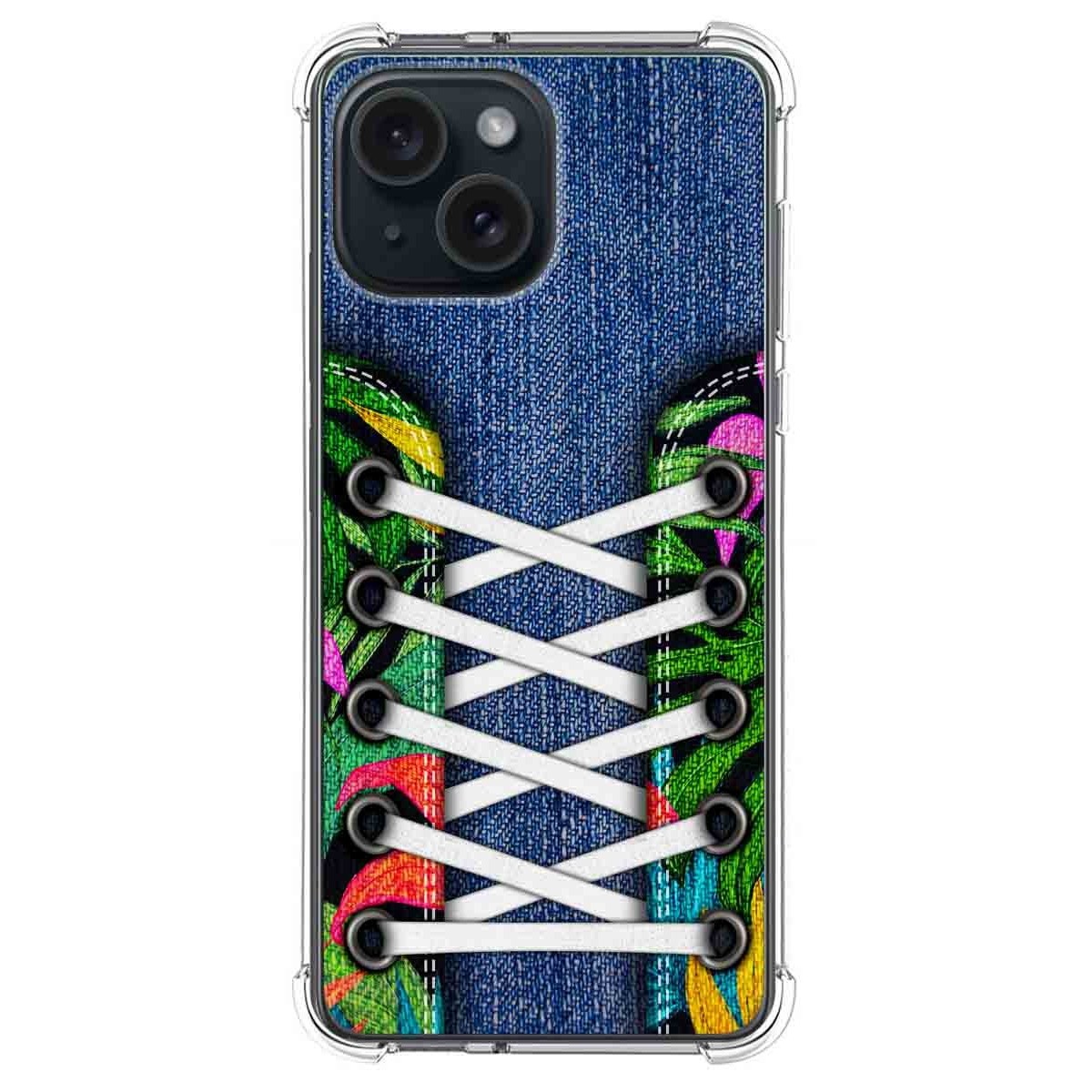 Funda Silicona Antigolpes compatible con Iphone 15 (6.1) diseño Zapatillas 13 Dibujos