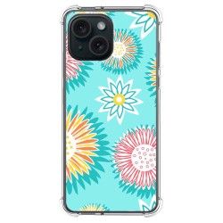 Funda Silicona Antigolpes compatible con Iphone 15 (6.1) diseño Flores 05 Dibujos