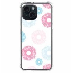 Funda Silicona Antigolpes compatible con Iphone 15 (6.1) diseño Flores 06 Dibujos