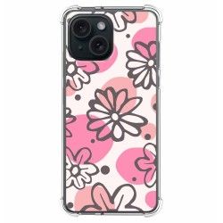 Funda Silicona Antigolpes compatible con Iphone 15 (6.1) diseño Flores 09 Dibujos