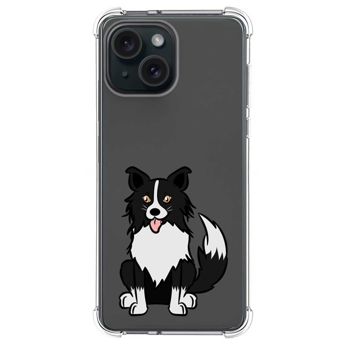 Funda Silicona Antigolpes compatible con Iphone 15 (6.1) diseño Perros 01 Dibujos
