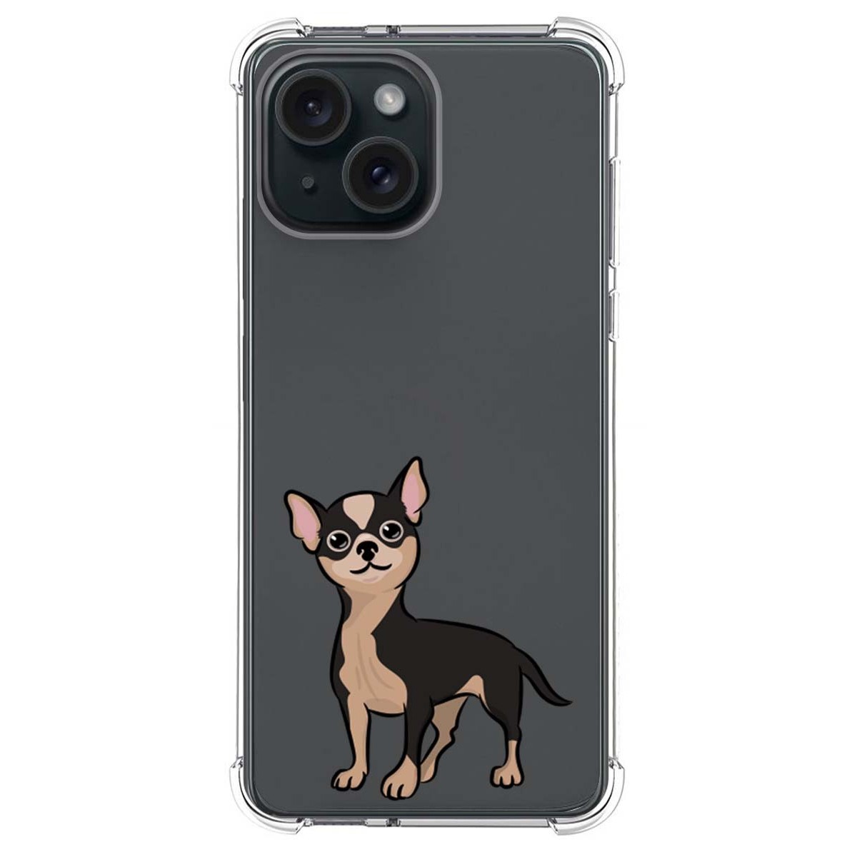 Funda Silicona Antigolpes compatible con Iphone 15 (6.1) diseño Perros 05 Dibujos
