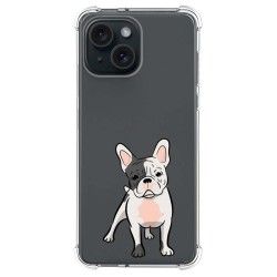 Funda Silicona Antigolpes compatible con Iphone 15 (6.1) diseño Perros 06 Dibujos