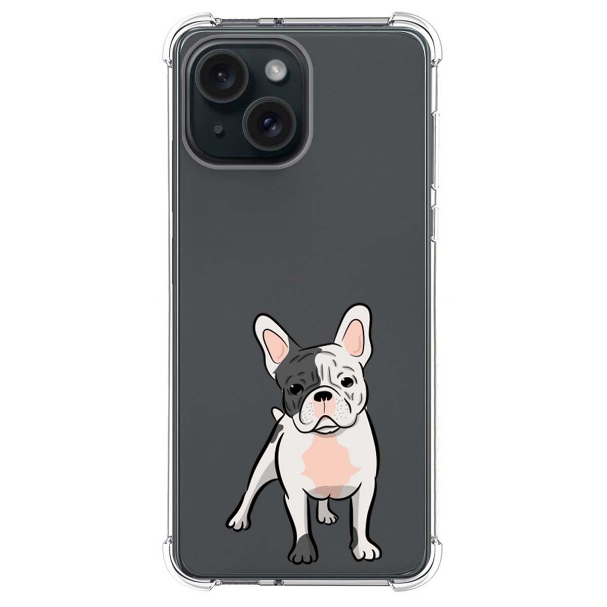 Funda Silicona Antigolpes compatible con Iphone 15 (6.1) diseño Perros 06 Dibujos