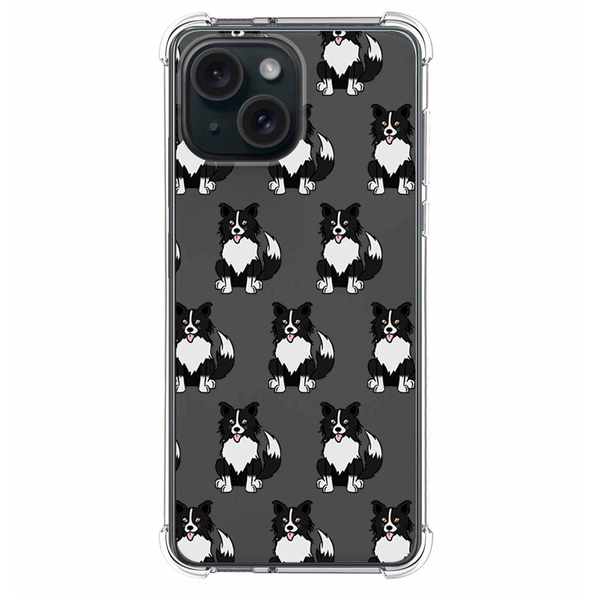 Funda Silicona Antigolpes compatible con Iphone 15 (6.1) diseño Perros 07 Dibujos