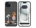 Funda Silicona Transparente compatible con IPhone 15 Plus (6.7) diseño Avestruz Dibujos