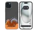 Funda Silicona Transparente compatible con IPhone 15 Plus (6.7) diseño Bufalo Dibujos