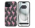 Funda Silicona Transparente compatible con IPhone 15 Plus (6.7) diseño Flamenco Dibujos