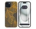 Funda Silicona Transparente compatible con IPhone 15 Plus (6.7) diseño Hojas Dibujos