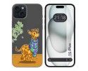 Funda Silicona Transparente compatible con IPhone 15 Plus (6.7) diseño Jirafa Dibujos