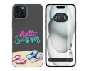 Funda Silicona Transparente compatible con IPhone 15 Plus (6.7) diseño Summer Dibujos