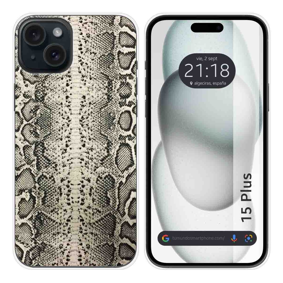 Funda Silicona compatible con IPhone 15 Plus (6.7) diseño Animal 01 Dibujos