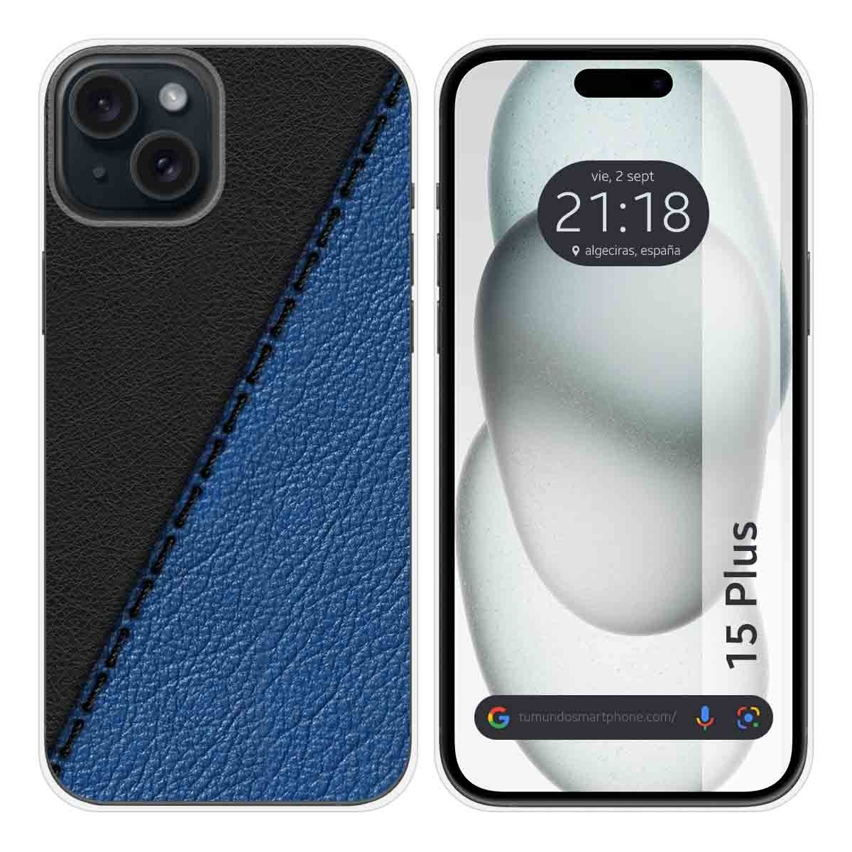 Funda Silicona compatible con IPhone 15 Plus (6.7) diseño Cuero 02 Dibujos