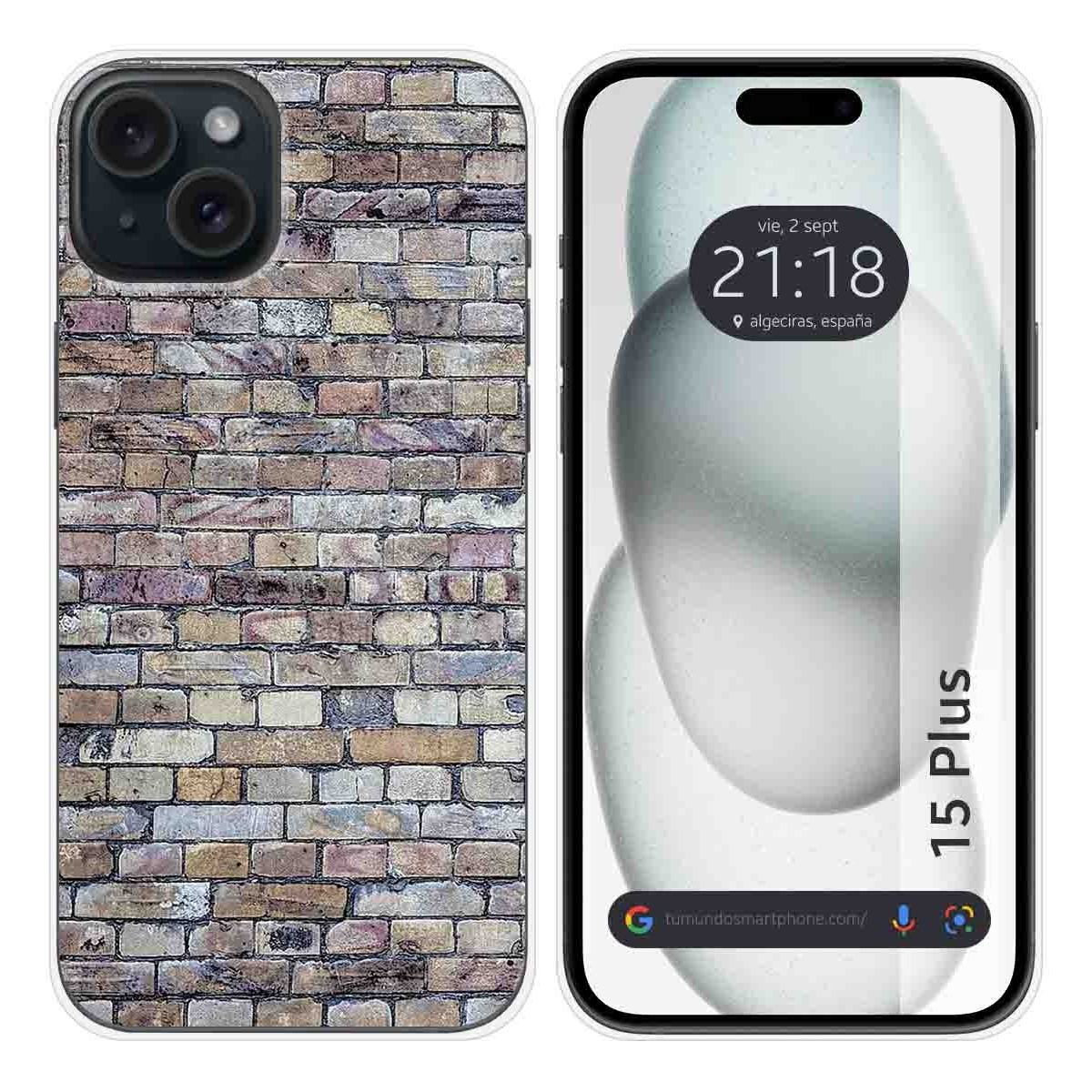 Funda Silicona compatible con IPhone 15 Plus (6.7) diseño Ladrillo 02 Dibujos