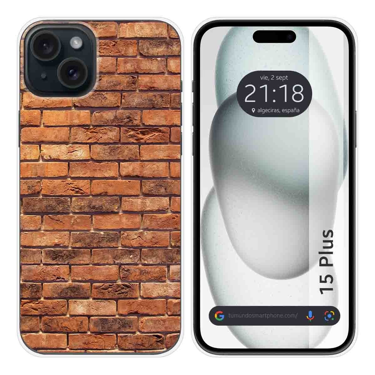 Funda Silicona compatible con IPhone 15 Plus (6.7) diseño Ladrillo 04 Dibujos