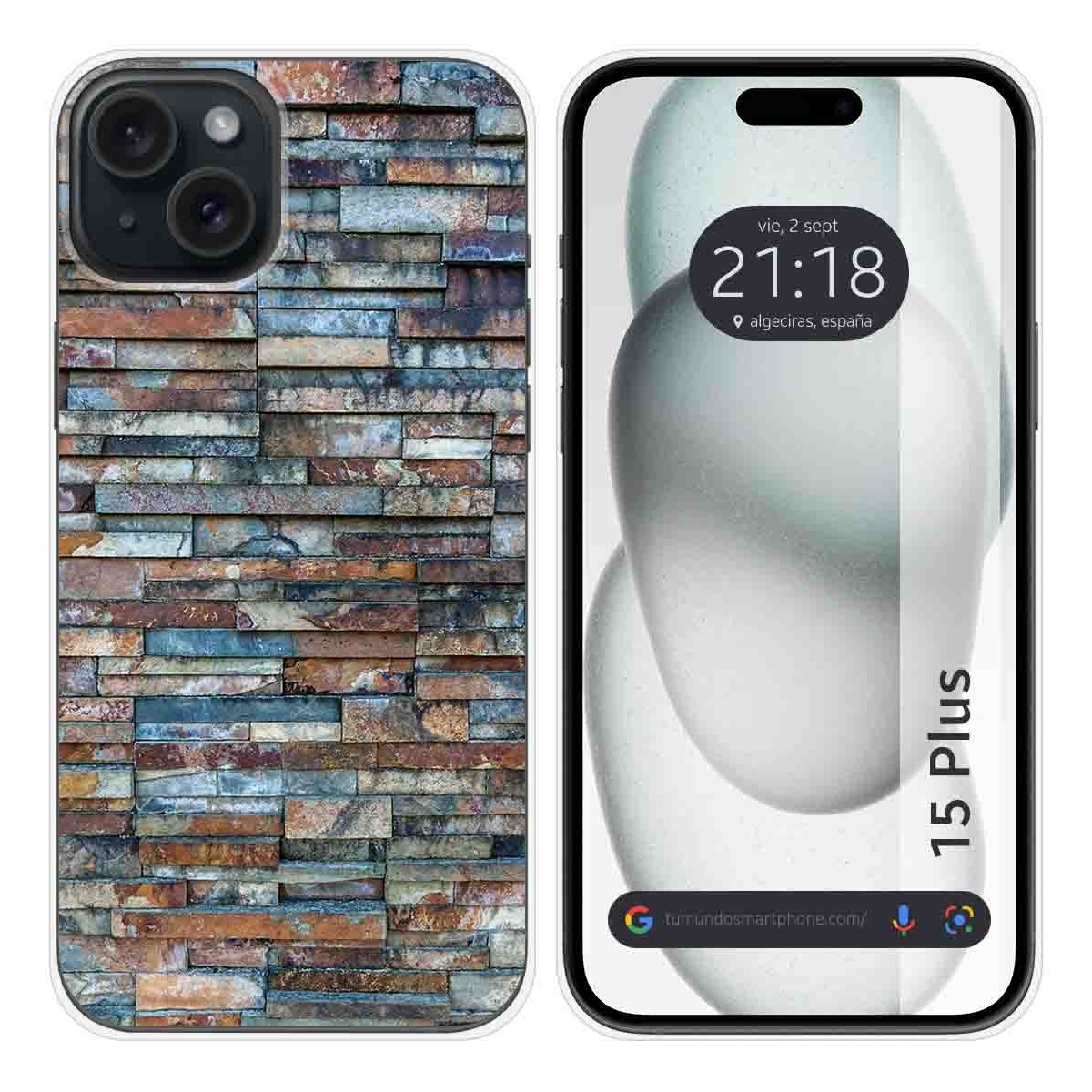 Funda Silicona compatible con IPhone 15 Plus (6.7) diseño Ladrillo 05 Dibujos