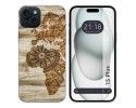 Funda Silicona compatible con IPhone 15 Plus (6.7) diseño Madera 07 Dibujos